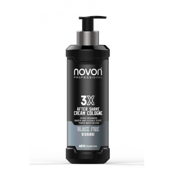 Novon 3X After Shave Cream Cologne - Black Fire - 400ml