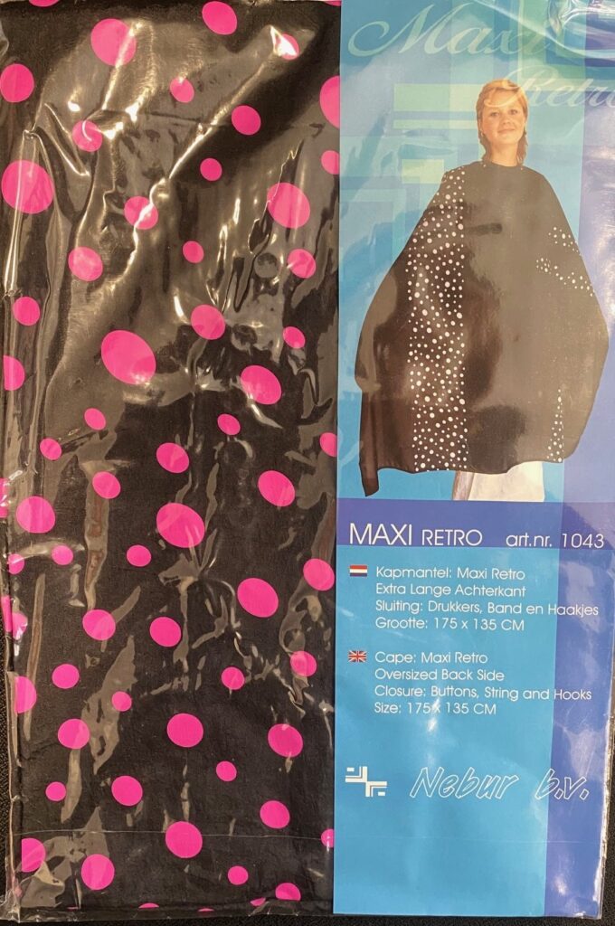 Nebur Kapmantel Maxi Retro Zwart-Rose