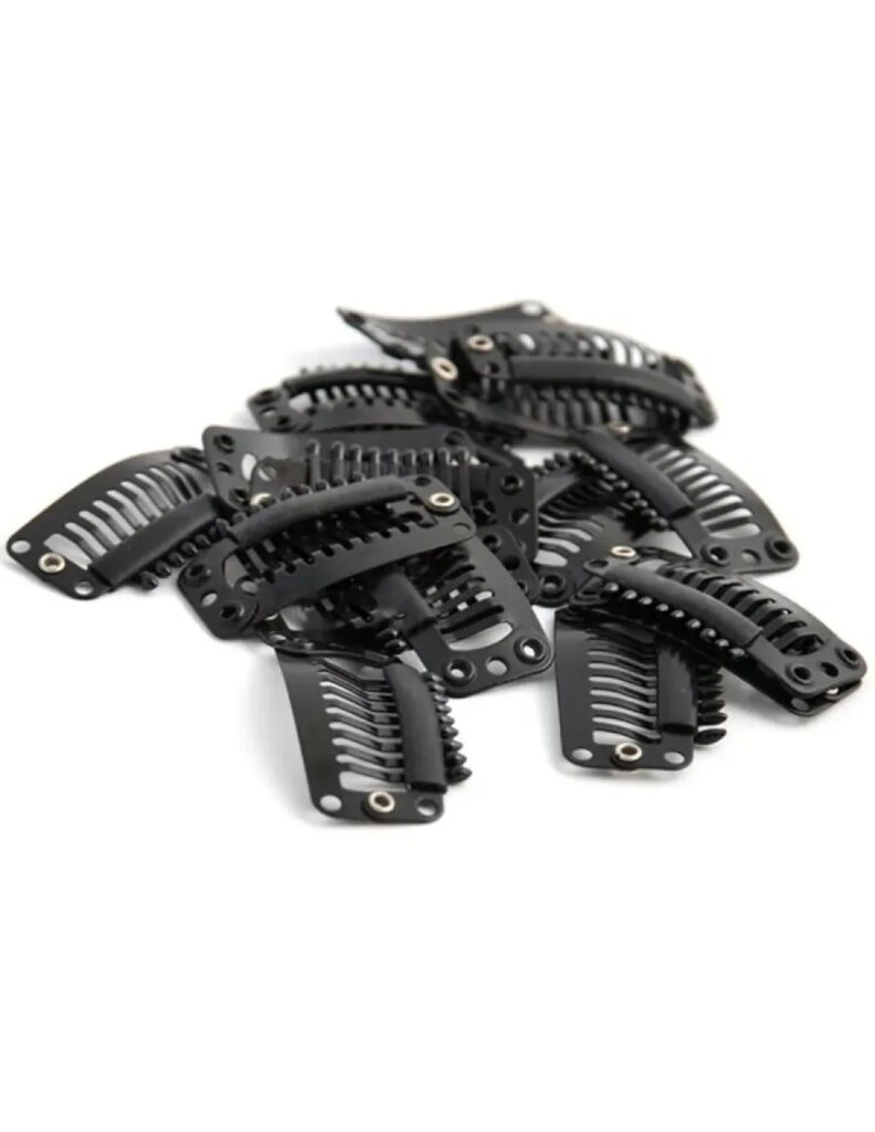 Balmain DoubleHair Clips small 10pcs Black