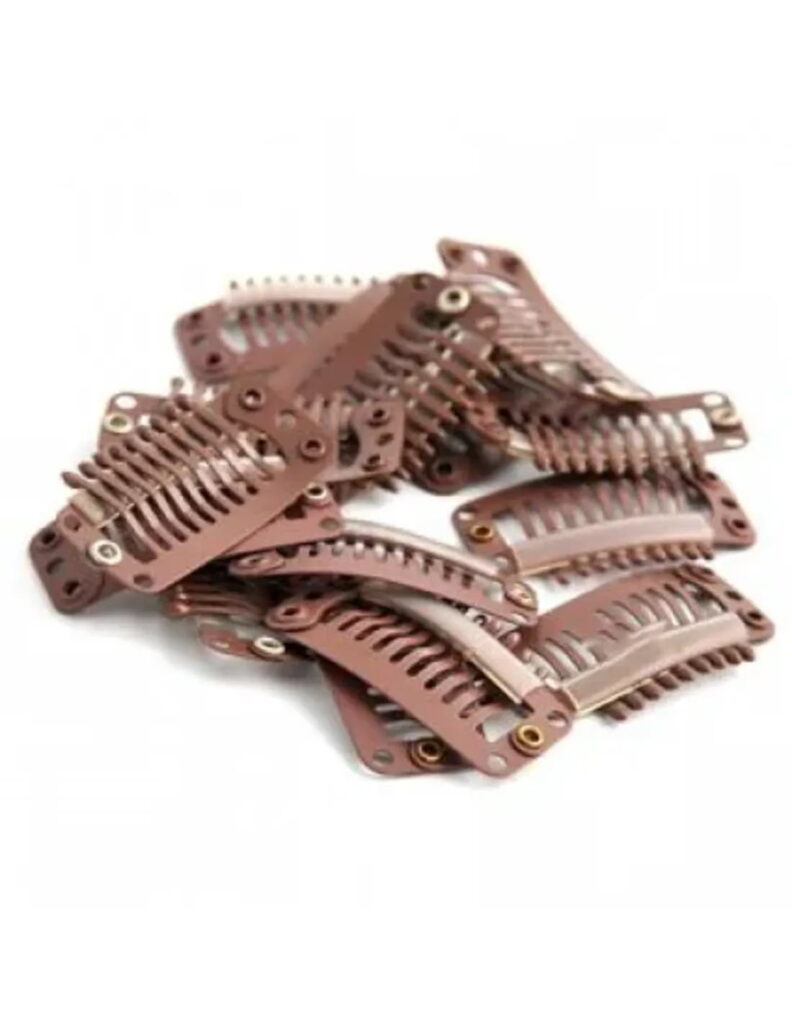 Balmain Double Hair Clips Bruin - 10 stuks